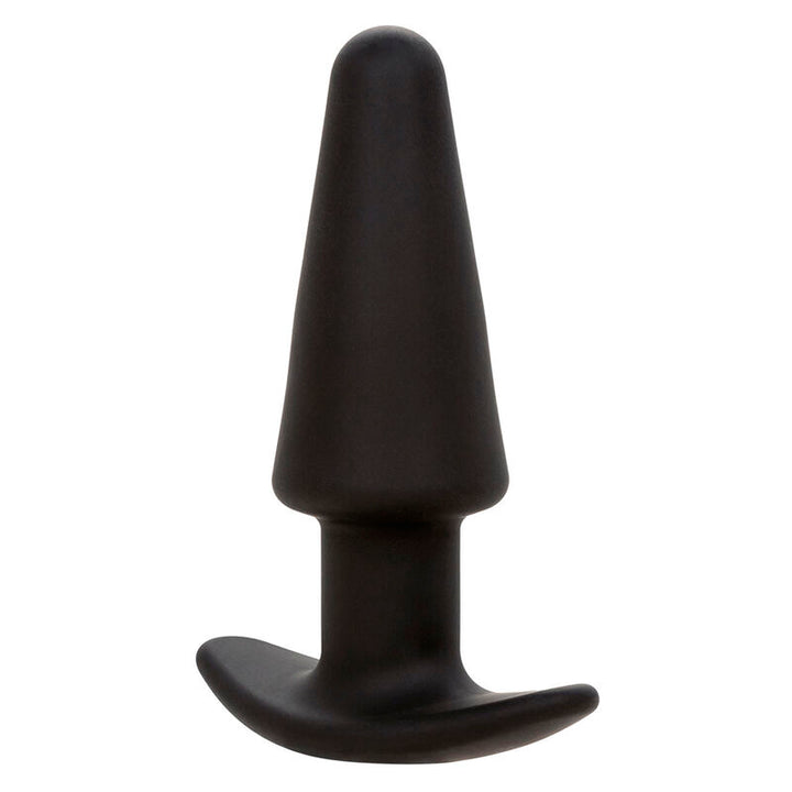 CALEXOTICS - ROCK BOTTOM PLUG ANAL CÔNICO 10 VIBRAÇÕES SILICONE PRETO
