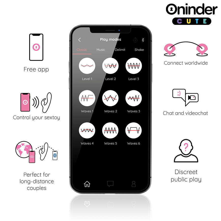 ONINDER CUTE - VIBRADOR LOVE BUNNY PARA PONTO G E CLITÓRIS - APLICATIVO MUNDIAL GRATUITO