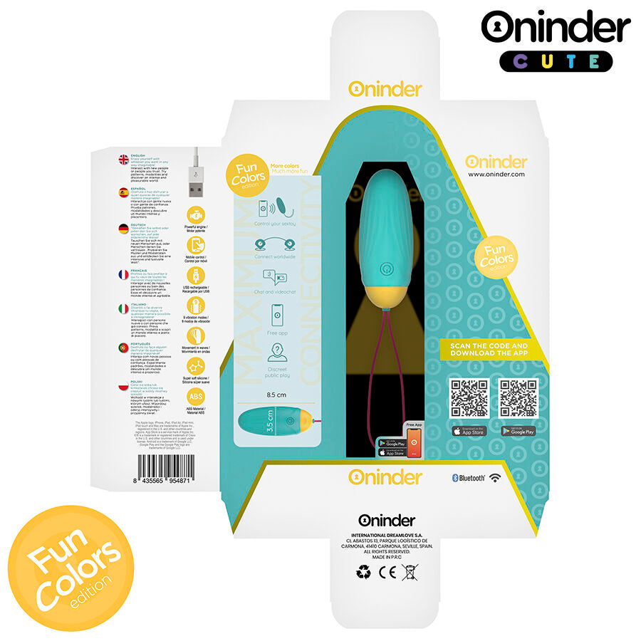 ONINDER CUTE - OVO DE SILICONE VIBRO-GIRATÓRIO LOVE PLEASURE - APLICATIVO MUNDIAL GRATUITO