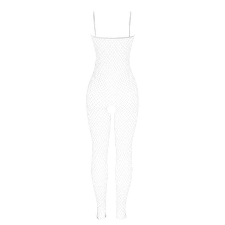 SUBBLIME - 951740 BODYSTOCKING BRANCO REDE DE ARRASTO SEM FUNDO COM LAOS TAMANHO ÚNICO