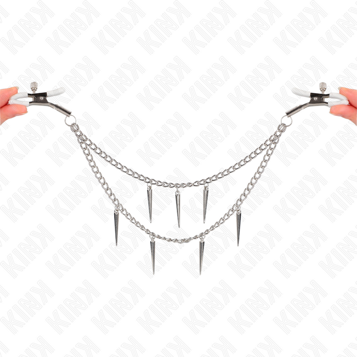 KINK - PINÇAS PARA BICOS COM CORRENTES DE PONTOS 30 CM