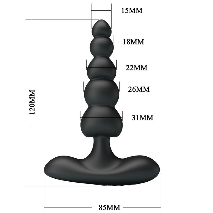 PRETTY LOVE - VIBRADOR ANAL CORBAN 10 VIBRAÇÕES PRETO