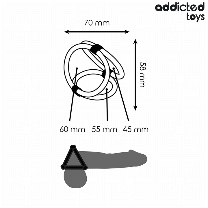 ADDICTED TOYS - ANEL TRIPLO PARA O PÊNIS