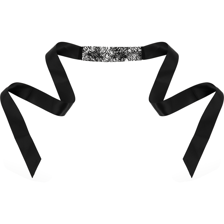 COQUETTE CHIC DESIRE - MSCARA DE RENDA PRETA COM FITA